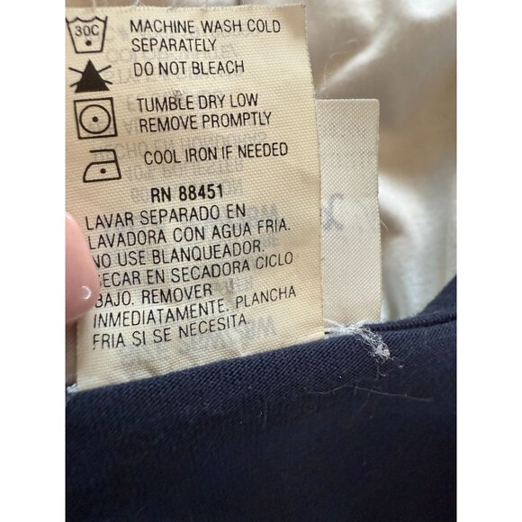 Mix & Max Woman Plus Size 26W 28W Nautical Embroidered T-Shirt Navy Coastal - Picture 5 of 10